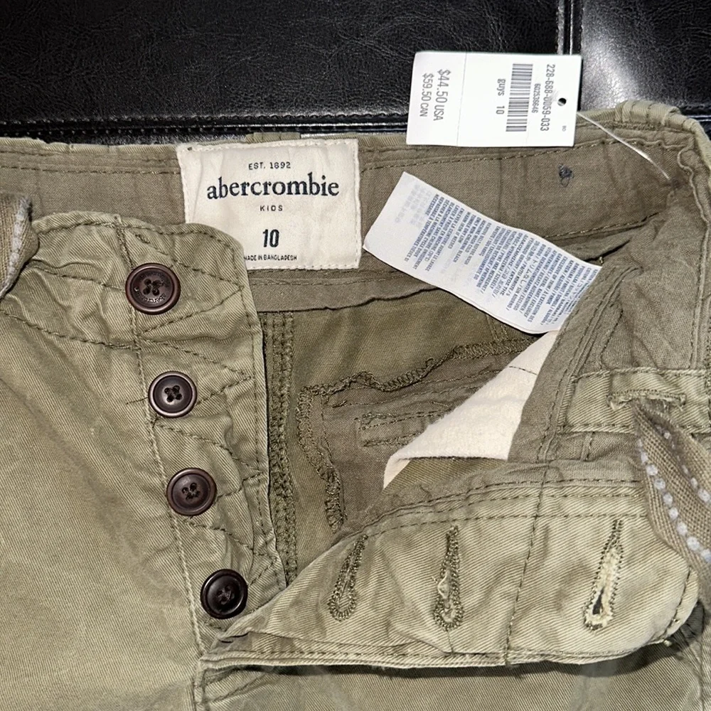 Abercrombie button fly drawstring cargo 10 NWT - Picture 3 of 12